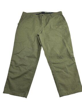 Gap Relaxed Girlfriend Fit Olive Green Pants Size 16 Cotton Casual